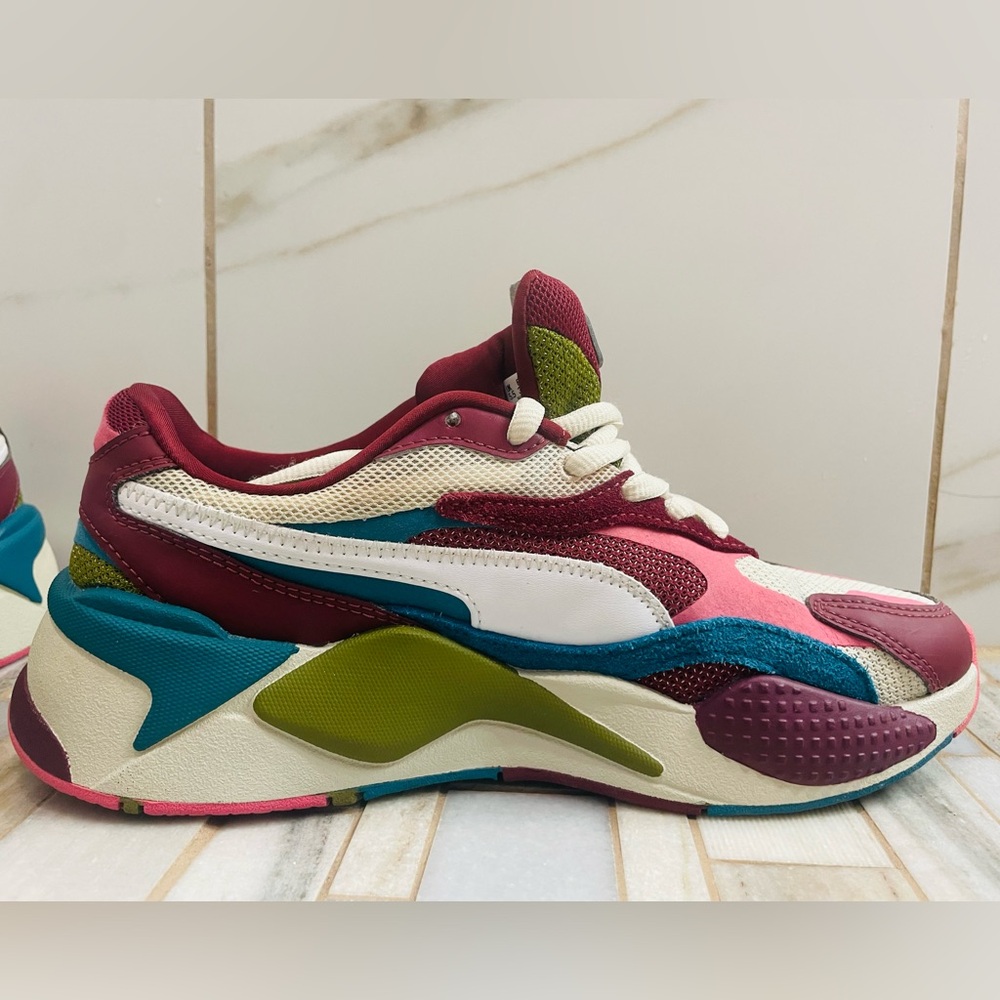 PUMA RS-X3 Puzzle Chunky Sneakers Colorblock Y2K US 6.5C big kid/ women’s 8 - Picture 9 of 16